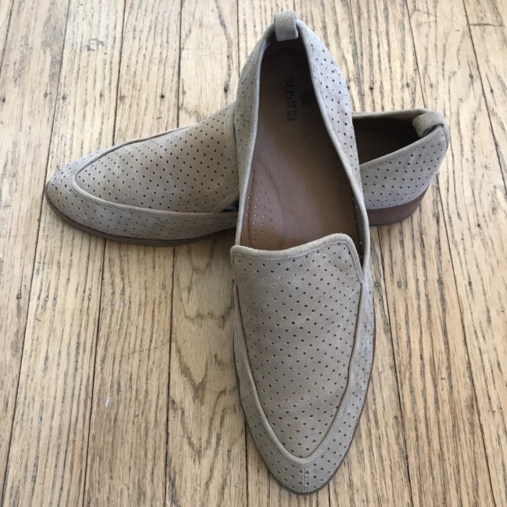 Susina Perforated Leather Loafers